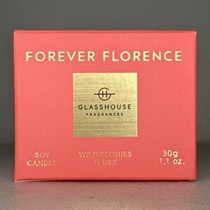 GLASSHOUSE Forever Florence Wild Peonies & Lily Soy Candle